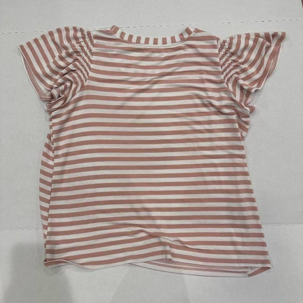 Jane and Delancey Pink and White Striped Blouse - Picture 4 of 4